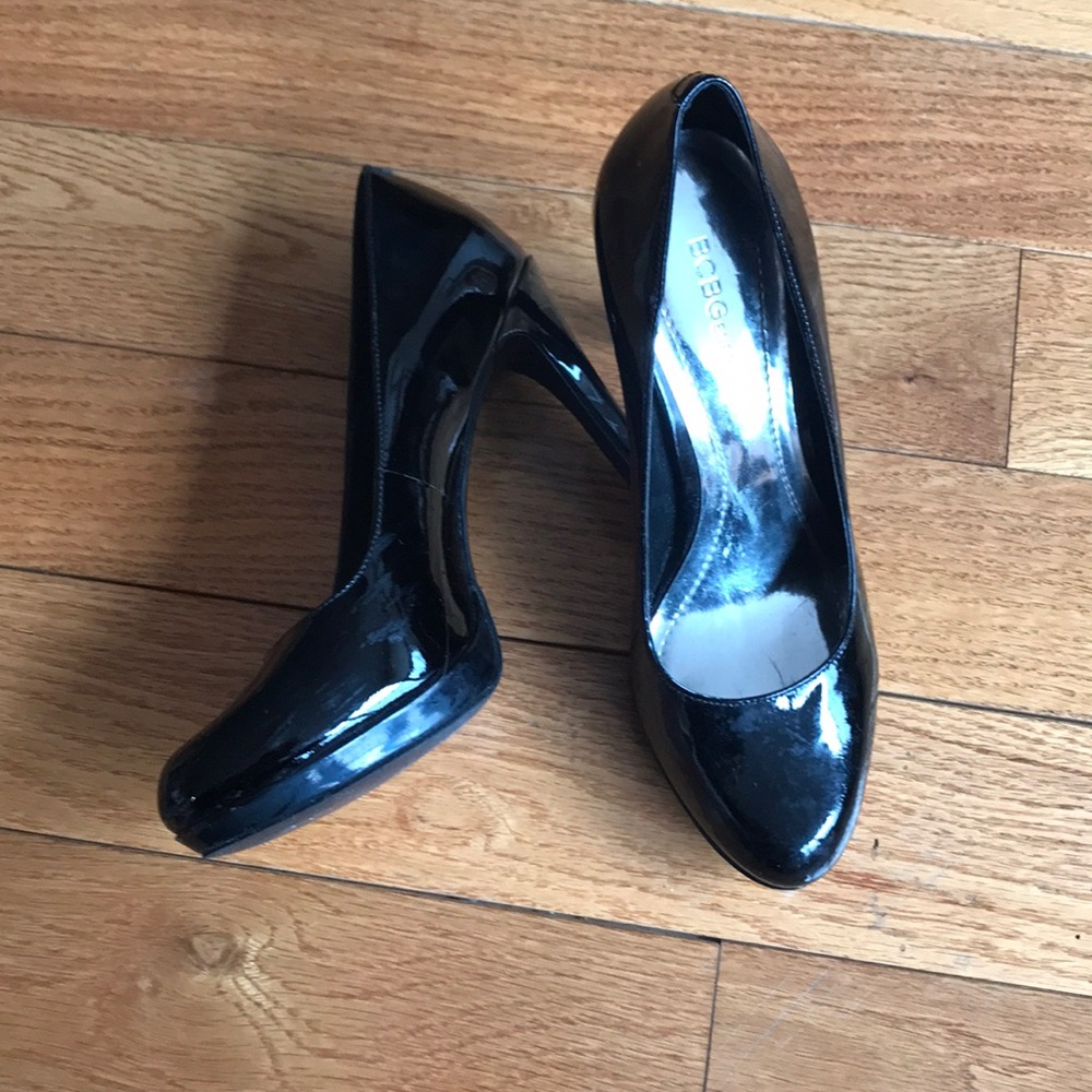 BCBG Black Patent Leather Pumps